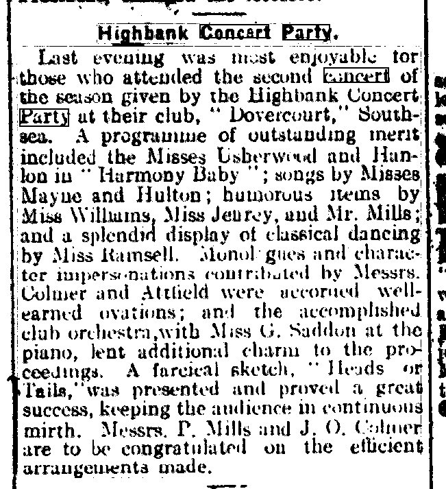 Thursday 12 February 1925 highbc